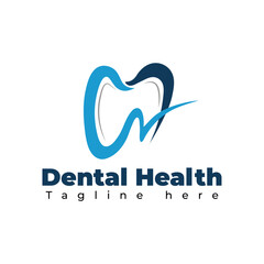 Simple Dental Teeth Logo Design Vector