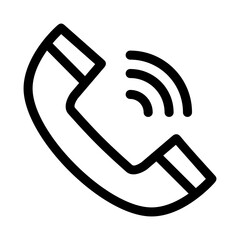 Phone Call. Editable Pixel perfect stroke line vector icon. Communication icons. 	