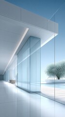 Creative professionals in a lively brainstorm session, sleek conference space with transparent partitions, genuine business collaboration, bright and minimal office interior