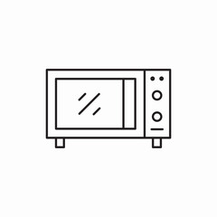 Microwave oven appliance icon vector sign