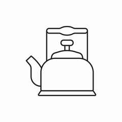 Kettle tea pot icon vector sign