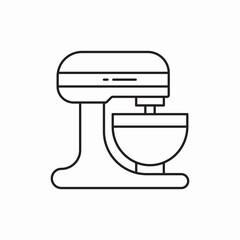Stand mixer appliance icon vector sign