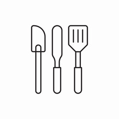 Kitchen utensils set icon vector sign