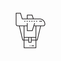 Air cargo plane icon vector sign
