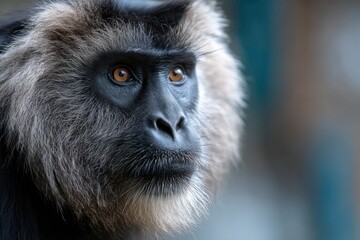 Obraz premium Monkey Face with Gray Fur