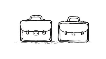 Briefcase line art image professional vector graphic business tool drawing