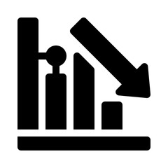 Falling Graph glyph icon