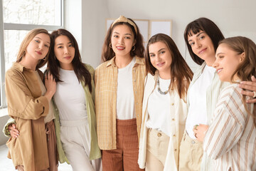Group of young girls at women empowering training