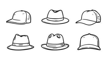 Cap line art vector drawing modern style for creative minds