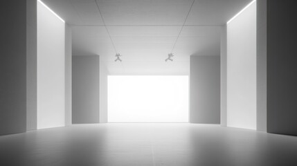 Fototapeta premium Minimalist Interior Design: A Modern White Room