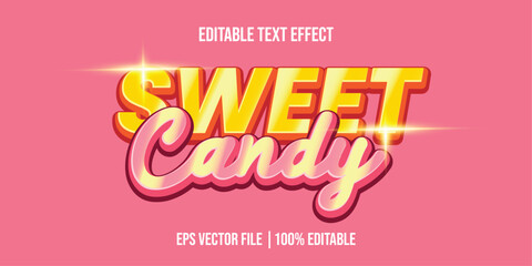 Sweet candy, Pinky Cute Editable Text Effect Style