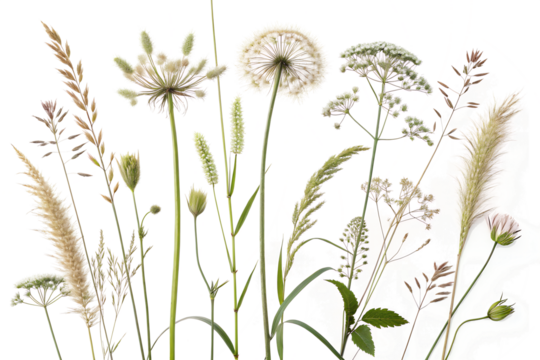 Colorful Wildflowers Botanical Image