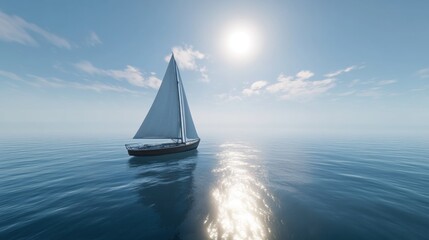 Fototapeta premium Sailboat on a Sunny Day