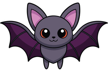 Illustration of Cute Bat animal Isolated.
