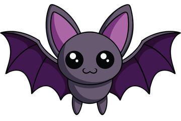 Illustration of Cute Bat animal Isolated.
