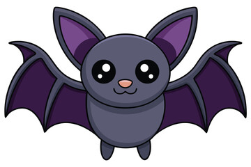 Illustration of Cute Bat animal Isolated.
