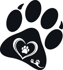 Fototapeta premium paw pet logo
