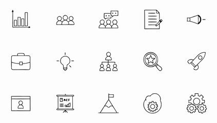 business strategy set of web icons in line style   (3).eps