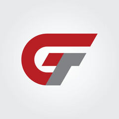 Lettering GT icon 2 Vector design illustration