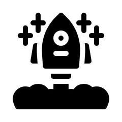 Rocket glyph icon