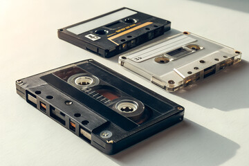 Obraz premium Vintage Audio Cassette Tapes Collection