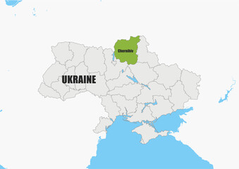 Carte Ukraine Chernihiv