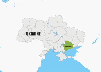 Carte Ukraine Zaporizhia