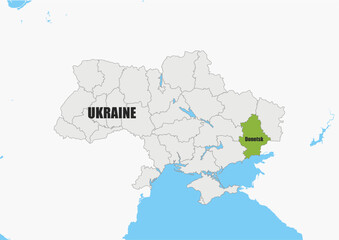 Carte Ukraine Donetsk