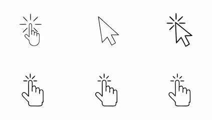 Fototapeta premium click cursor computer mouse click cursor pointer (3).eps