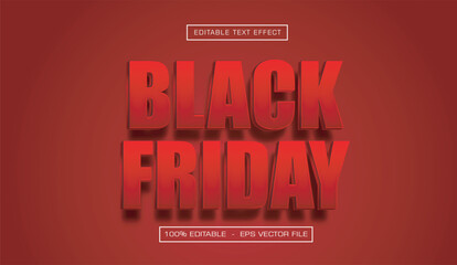 Black friday text effect with reds style