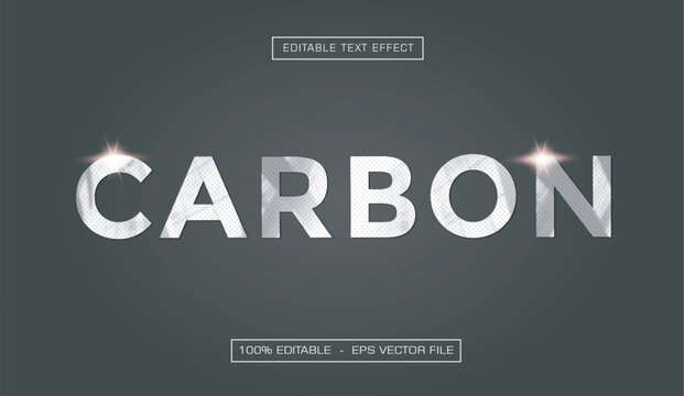 Carbon editable text effect