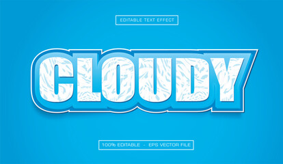 Cloudy text effect with blues style