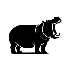 vector illustration of a hippopotamus