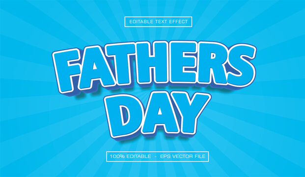 Father day text effect with blues style