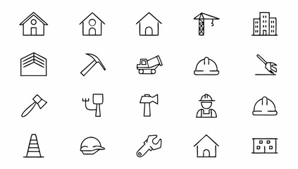 construction set of web icons in line style  build (2).eps