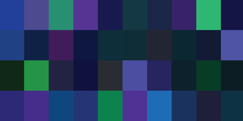 Dark Blue, Purple, Green vector blurry rectangular background. Geometric background in square style with gradient.