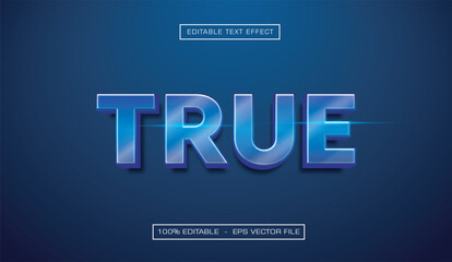 True editable text effect with blues style