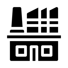Industrial Factory glyph icon