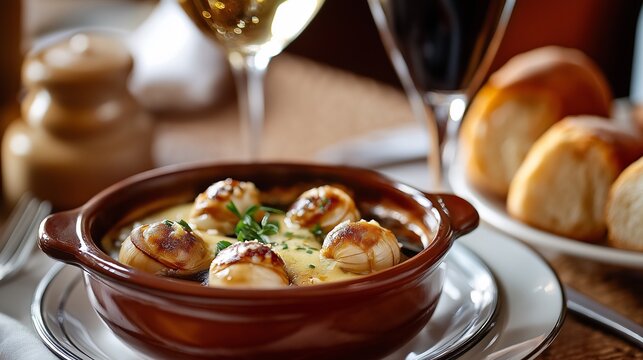 snails in garlic sauce french cuisine