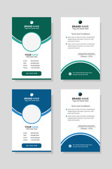 ID card design. Vector file fully editable.