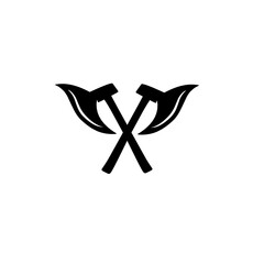 crossed axe icon sign