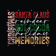 santa claus reindeer hot cocoa holiday memories christmas light.eps