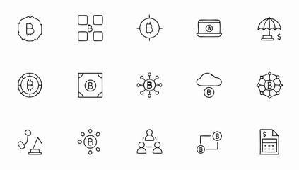 cryptocurrency set of web icons in line style  bit (1).eps