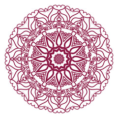 Circular pattern in the form of a mandala. Henna tatoo mandala. Mehndi style. Decorative pattern in oriental style. Coloring book page.