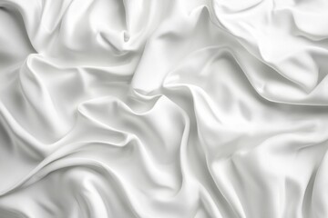Obraz premium White Satin Fabric Drape Texture