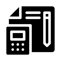 Accounting glyph icon