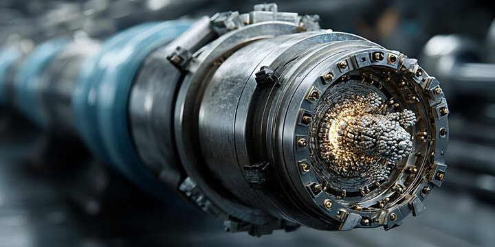 futuristic supercomputer technology concept, particle accelerator