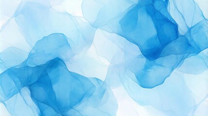 Obraz premium Soft translucent abstract blue background with layered fabric-like textures and fluid organic shapes in gradient tones
