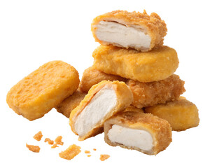 Appetizing nuggets isolated transparent background
