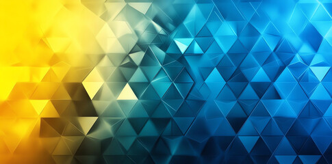 Fototapeta premium Abstract Geometric Background with Blue and Yellow Triangles